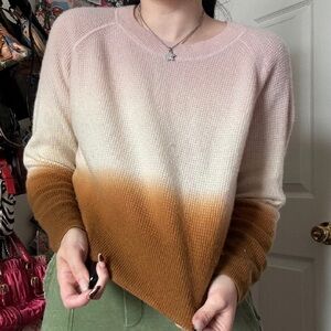MADEWELL 100% CASHMERE OMBRE SWEATER SMALL